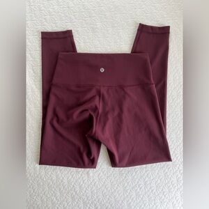 Lululemon Wunder Train High-Rise Tight 25" in Cassis